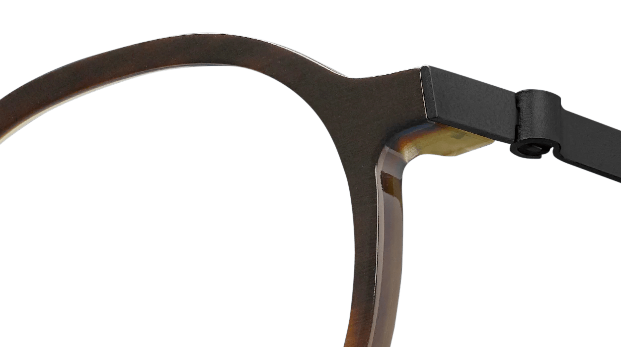 Lindberg Buffalo Horn Brillenfassung - tiefes Schwarz